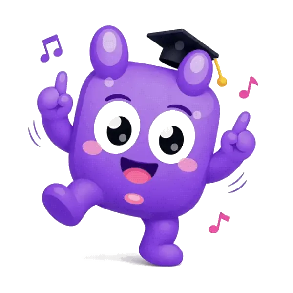 WriteScholar mascot studying